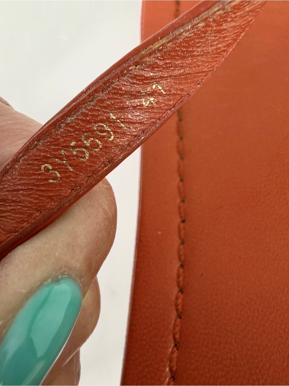 PRADA Triangle Logo Patent Leather Thong Sandals Arancio Orange-Red Size 41 US10 - Picture 5 of 16